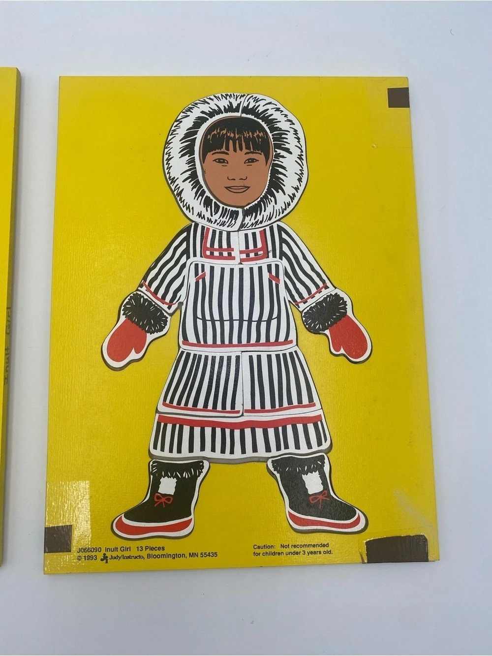 Vintage Judy/Inuit Girl 13-Piece Learning Toy Yellow